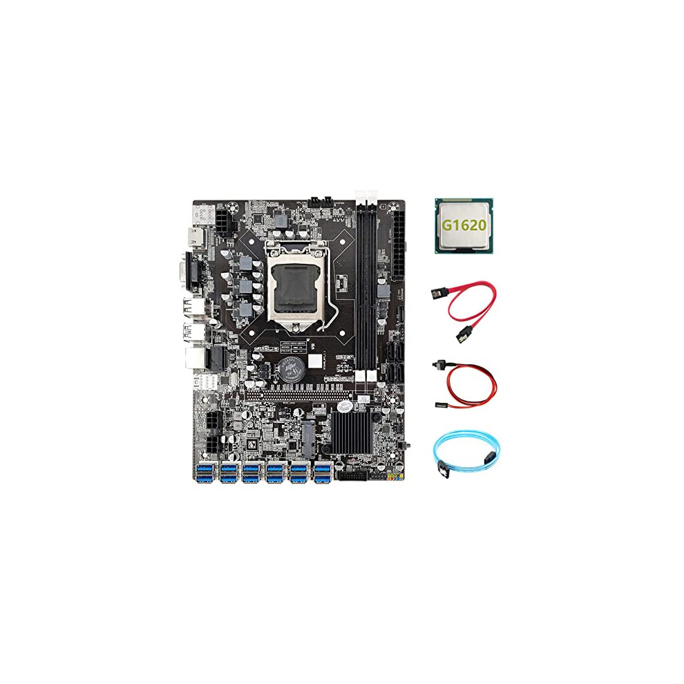 B75 Eth Motherboard 12 Pcie To Usb+G1620 Cpu+Sata3.0 Serial Connector Cable+ Cable+Switch Cable Lga1155 Motherboard 4713404058329
