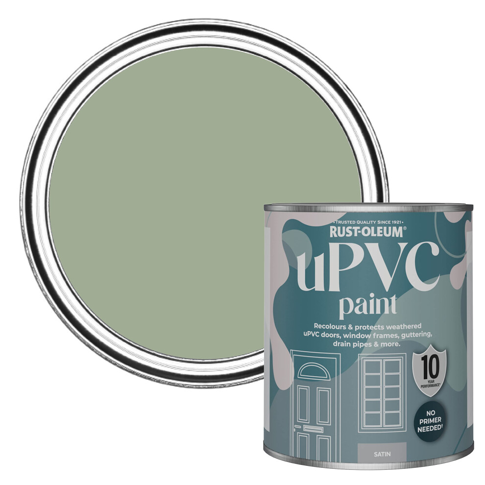 Rust-Oleum Upvc Door And Window Paint In Satin Finish - Bramwell 750Ml Green