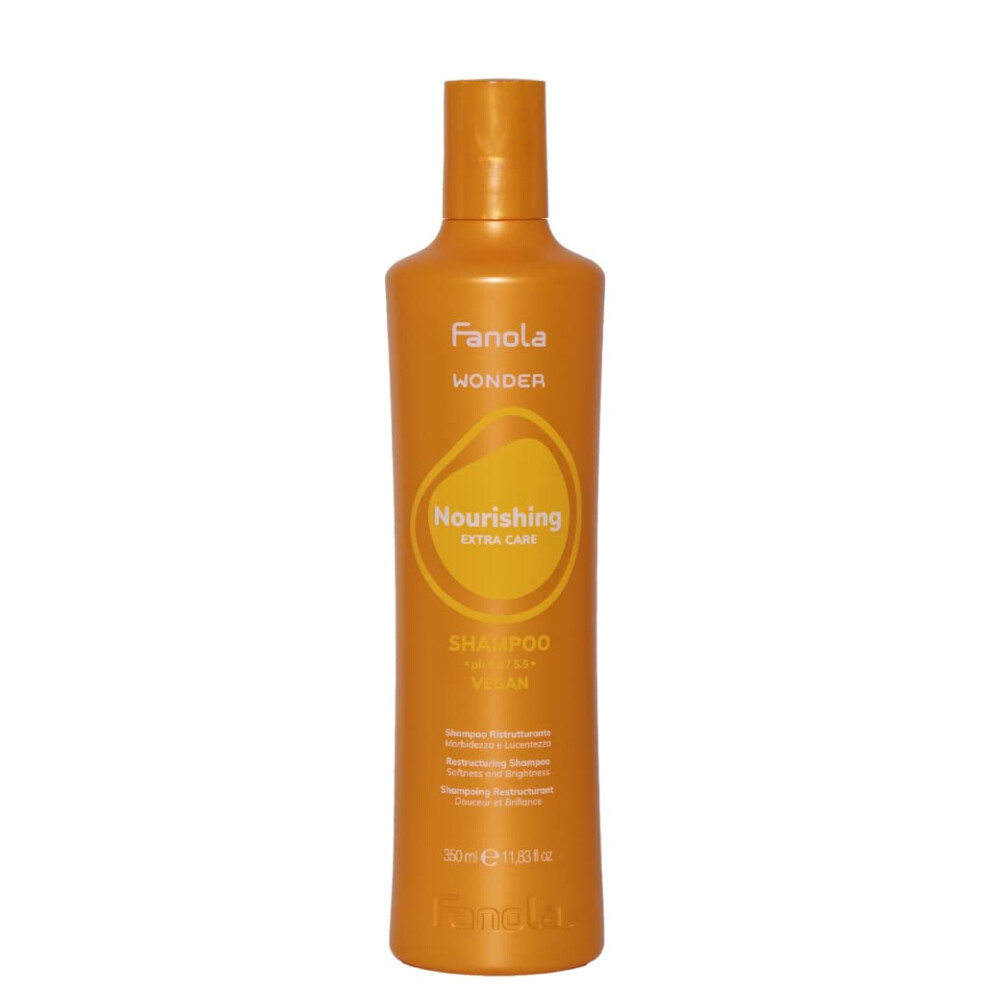 Fanola Wonder Nourishing Restructuring Shampoo, Gentle Cleansing Shampoo To Nourish And Restructure Dry And Frizzy Hair For Soft And Bright Hair, Sls/Sles