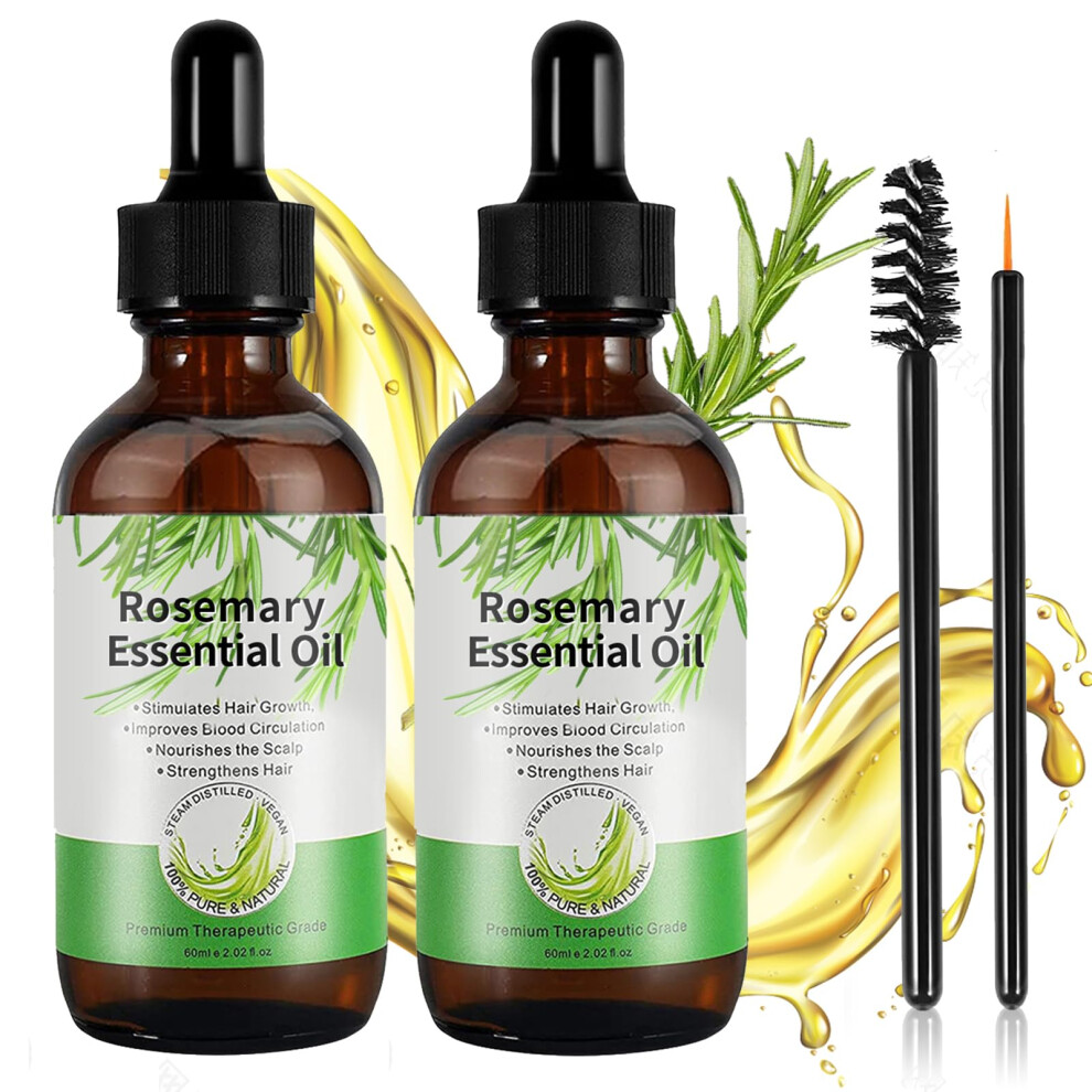 Photos - Hair Product Rosemary Oil for Hair Growth, Rosemary Essential Oils for Hair Loss & Skin Care, Strengthens Hair, Nourishes Scalp, Light We