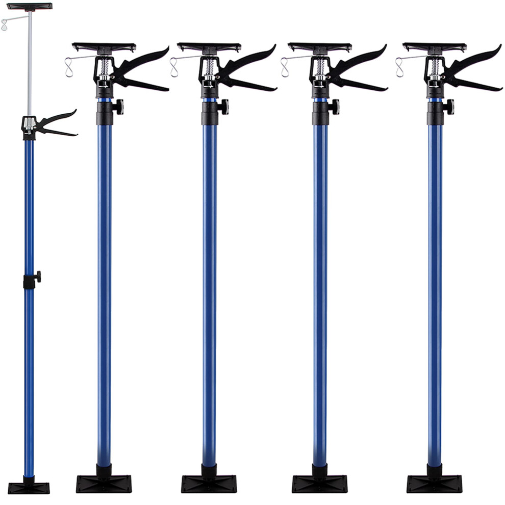 Set Of 4 Door Frame Tensioners | Telescopic Props With Pressure Plates - Drywall, Plasterboard Installation Support Height Adjustable, Blue 4250525397505