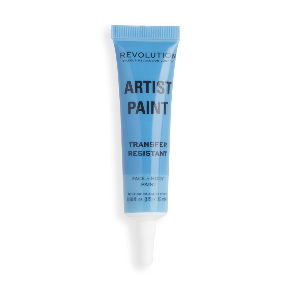 Makeup Revolution Blue London, Artist Collection, Artist Face And Body Paint, Jelly Formula, Ready To Use, 15Ml