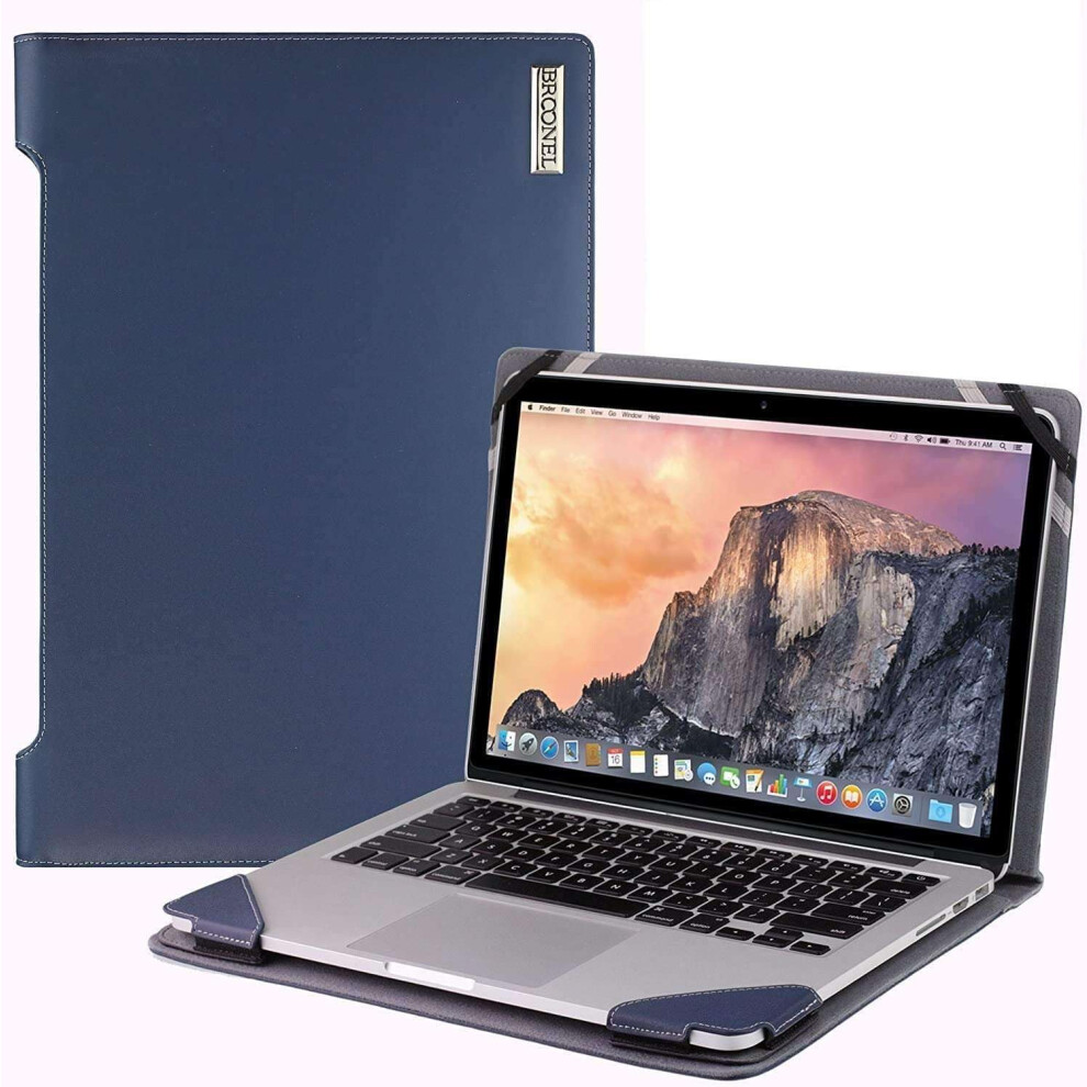 Profile Series - Leather Laptop Case Compatible With Asus Vivobook 15X Oled (M1503) 15.6" Laptop Blue 5063295104810
