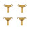 Solid Brass Radiator Bleed Key Hardware Easy Grip Clock Type Pack of 4 1