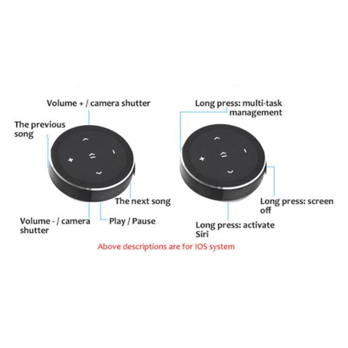 Car Steering Wheel Music Player Wireless  Remote Multimedia Control Button for Android IOS Smartphone 2