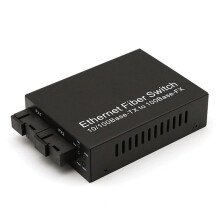 100M 2 Fiber 2 RJ45 Port Fiber Converter 1310nm/1550nm Single Mode Simplex 20km SC Fibra Optical Conversor EU PLUG