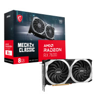 Gaming Radeon RX 7600 128-bit 8GB GDDR6 DP/HDMI Dual Torx 3.0 Fans FreeSync DirectX 12 VR Ready OC Graphics Card (RX 7600 MECH 2X Classic 8G OC)