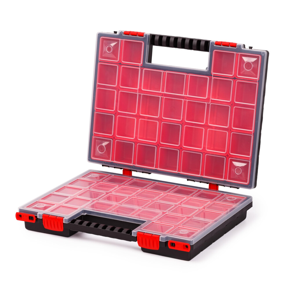 Double-Sided Sorting Box - 399 X 303 X 100 Mm With 42 Insert Boxes - Accessory & Screw Box For Workshop 5904507612382