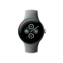Pixel Watch 2 with the best of Fitbit Heart rate tracking, stress management, safety features – Android smartwatch – Champagne Gold Aluminium Case