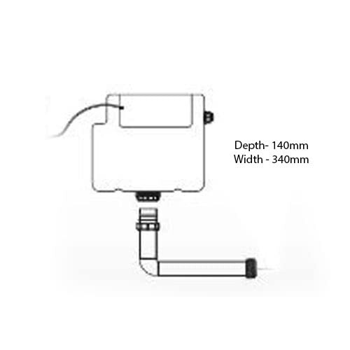 Concealed Toilet Cistern including Large Dual Flush Black Push Button 1