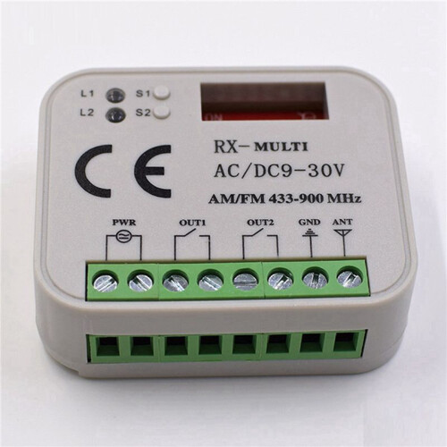 3X Universal Garage Door Remote Control Receiver 2CH Controller  for Transmitter RX Multi Frequency 433-900MHz 2