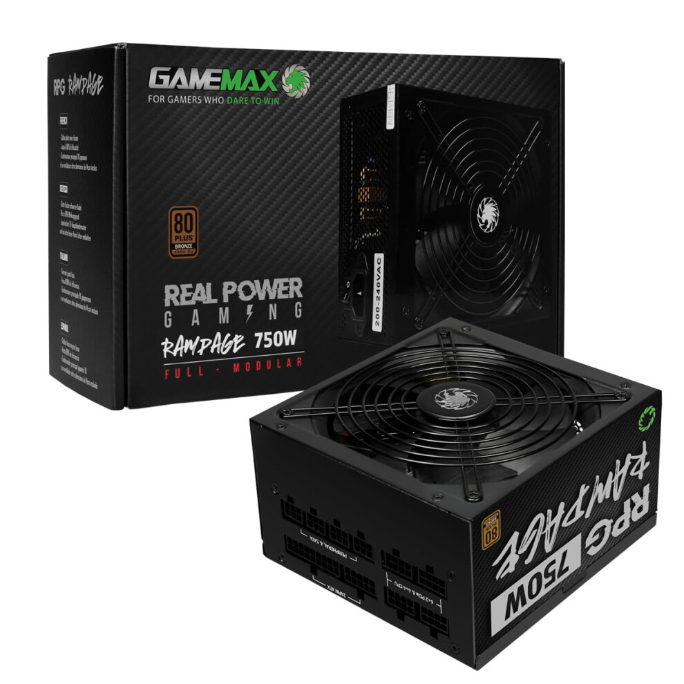 Gmxrpg750mod 750W Wired 80 Plus Atx Power Supply Black/Bronze 5055492413963