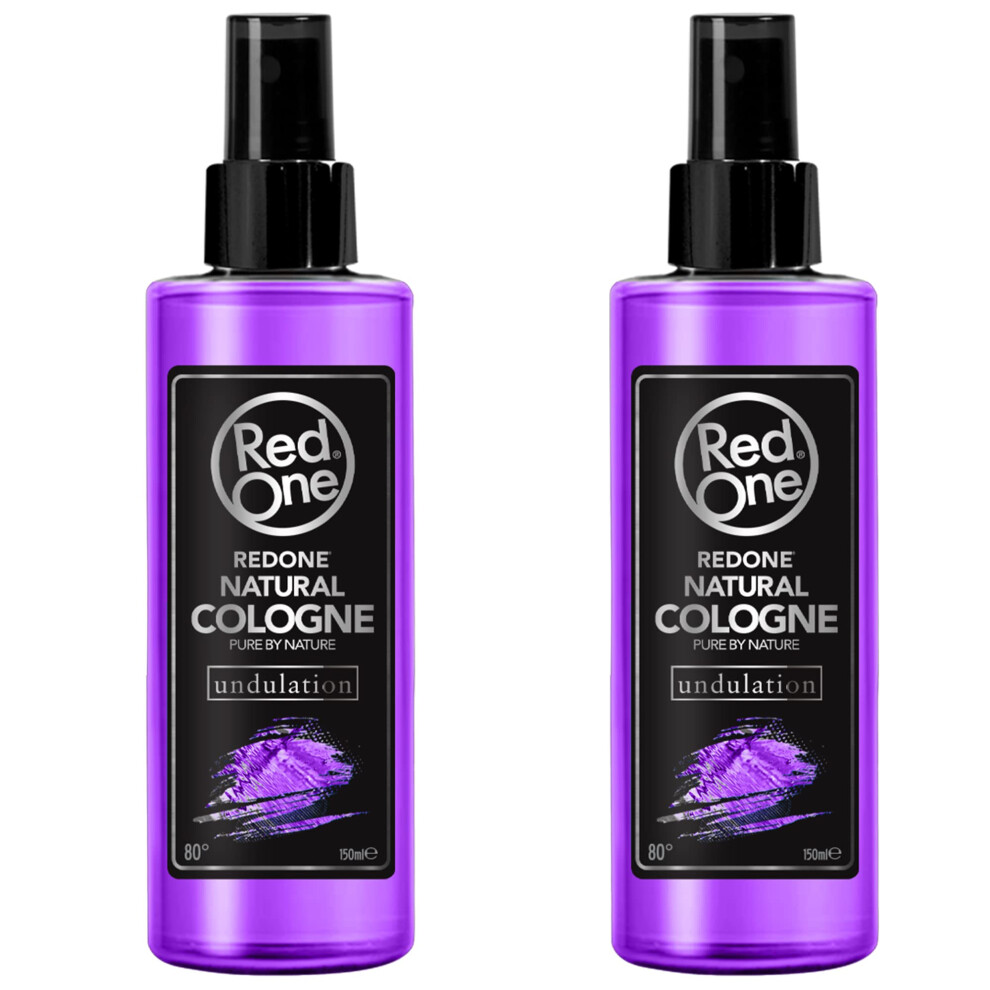Redone Natural Barber Cologne Aftershave Spray Undulation 2X150ml | Long Lasting Men's Fragrance | Premium Grooming After Shave Spray | Refreshing &