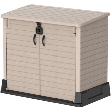 Cedargrain StoreAway 850L Plastic Garden Storage Shed - Outdoor Storage Shed, Wheelie bin box, Durable Construction, Ideal for Tools, BBQs & 2x 120L