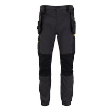 Bainbridge Men's Elasticated Hem, Water-Resistant, Holster Pocket, Pro-Stretch Work Trousers, Black/Grey, W32/L31