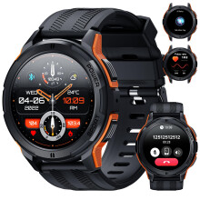 Smart Watch for Men BT10, Smart Watches with Bluetooth Voice Call for Android iOS Phone, 1.43" AMOLED Smartwatch with Heart Rate SpO2 Pressure Sleep