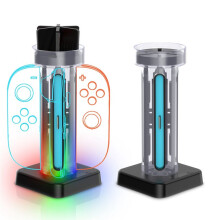 4-in-1 Charging Station for 2 Controller Card Storage Rack with LED Indicators Controller Charger