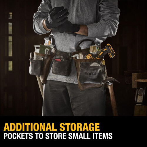 DeWalt Pro 11 Pocket Leather Tool Belt Set 1