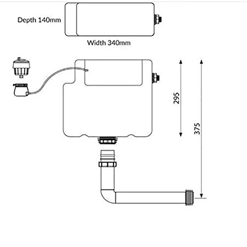 Dual Flush Concealed Toilet Cistern for Back to Wall Units 6/4 Ltr Front Access Chrome Button 2