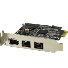 Low Profile PCI-Express Firewire Card with Two 1394b Ports and One 1394a Port (2B1A), TI Chipset, Extra Regular Bracket SD-PEX30009