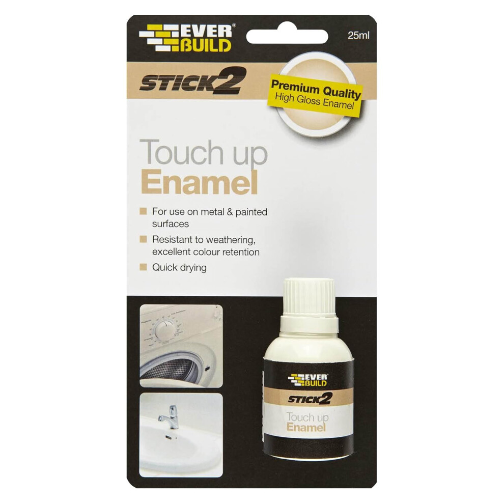 Stick 2 Touch Up Enamel Â Weather Resistant Â Excellent Colour Retention Â Quick Drying Â Premium Quality Â High Gloss Â White Â 25Ml 798256103162