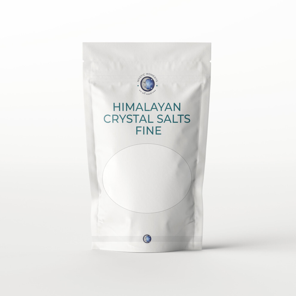 Mystic Moments Himalayan Crystal Salt Fine 1Kg | Natural Bath Soak For Muscle, Perfect For Skin, Face & Body 100% Natural Vegan Gmo Free