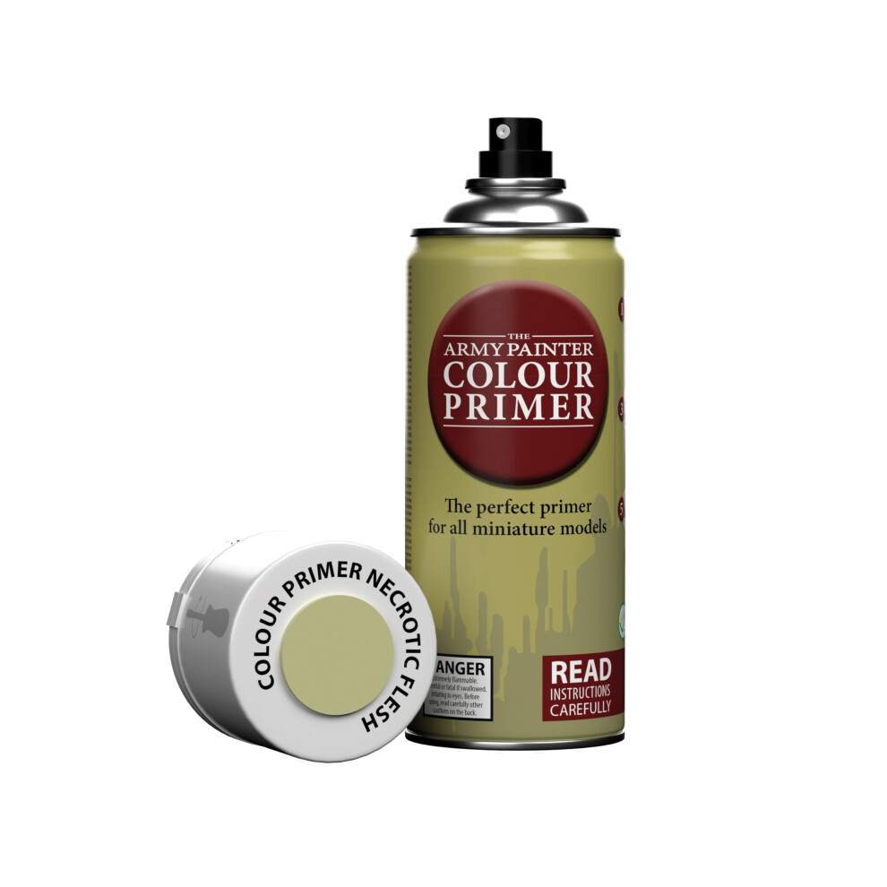 Colour Primer, Necrotic Flesh, 400Ml, 13.5Oz - Acrylic Spray Undercoat For Miniature Painting Proof/Evidence: 696734044078