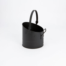 Traditional Metal Fireplace Scuttle, Matt Black