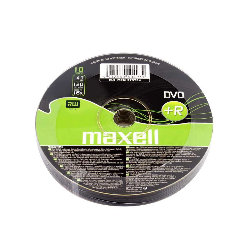 Dvd+R 16X, 10 Piã¨Ces En Shrink 4902580504939