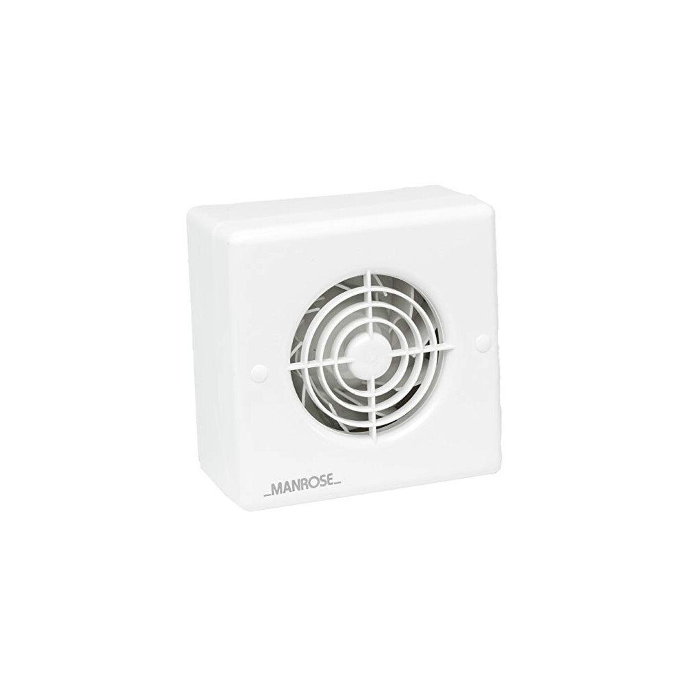 Manrose Cf100t Centrifugal Bathroom / Toilet Extractor Fan With Timer For 100Mm/4" Ducting