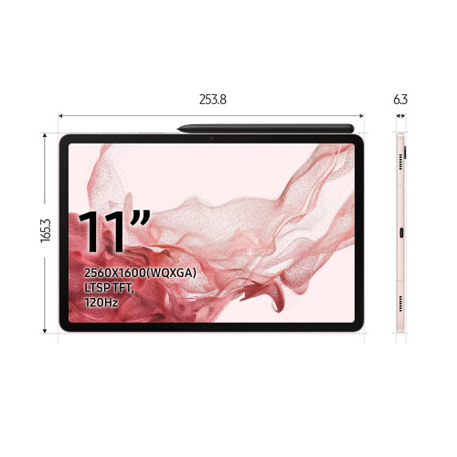 Samsung Tab S8 Wifi 128GB Pink Gold- (Old Version) (Renewed) 1