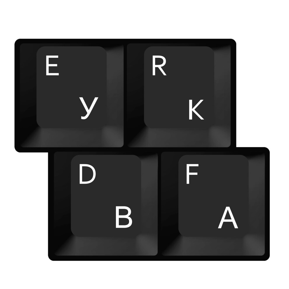 Hqrp Cyrillic Russian Ukrainian Lettering Keyboard Stickers On Transparent Background For All Pcs, Desktops, Laptops, Notebooks, Computers White 884667929023