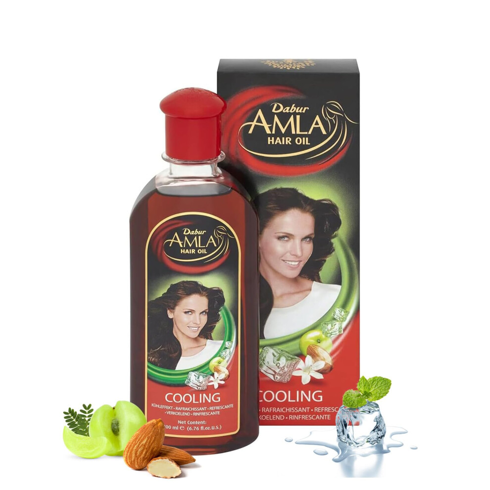 Dabur Amla Cooling Hair Oil - 200Ml, For Long And Beautiful Locks, Goodness Of Real Amla, Helps In Nourishing, Strengthening, & Cooling Hair