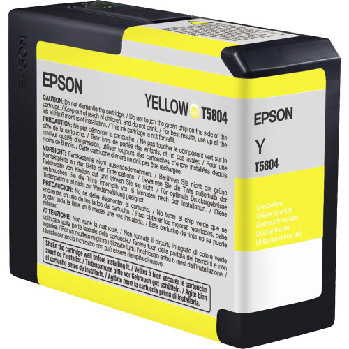 Epson Ink Cartridge 80 ml, Yellow, Genuine 1