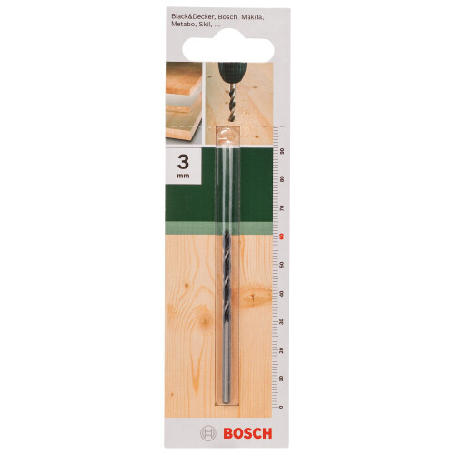Bosch 2609255200 60mm Brad Point Drill Bits with Diameter 3mm 1