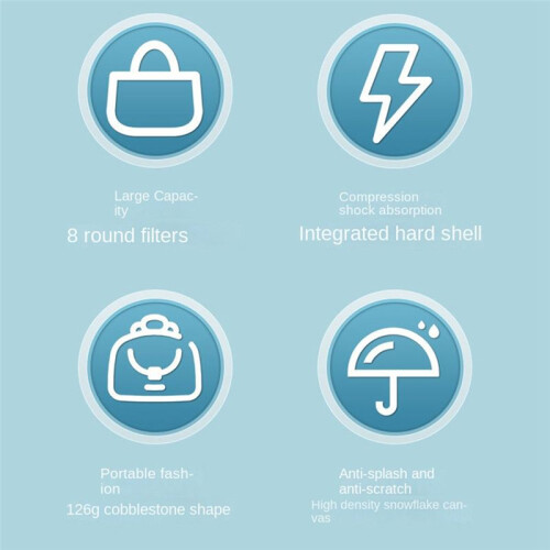 8 Pockets Multifunctional Circular Lens Filter Protector Storage Case Bag Cover Box for 95mm and Below Lens Filter 1