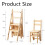 Solid Wood Folding Library Ladder Chair Step Ladders Step Chair Foldable 4-Step Stool Dual Purpose Stepladders 4-Step Climb Step Display Stand Flower 4