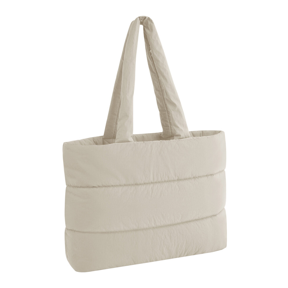 Bagbase (One Size, Natural Stone) Quilted Tote Bag
