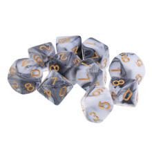 10pcs 10 Sided Dice D10 Polyhedral Dice for Dungeons and Dragons Table