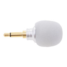 Mini Plug in Vocal Instrument Condenser Microphone 3.5mm Mono Plug Whi