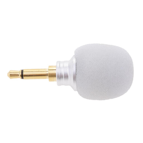 Mini Plug in Vocal Instrument Condenser Microphone 3.5mm Mono Plug Whi