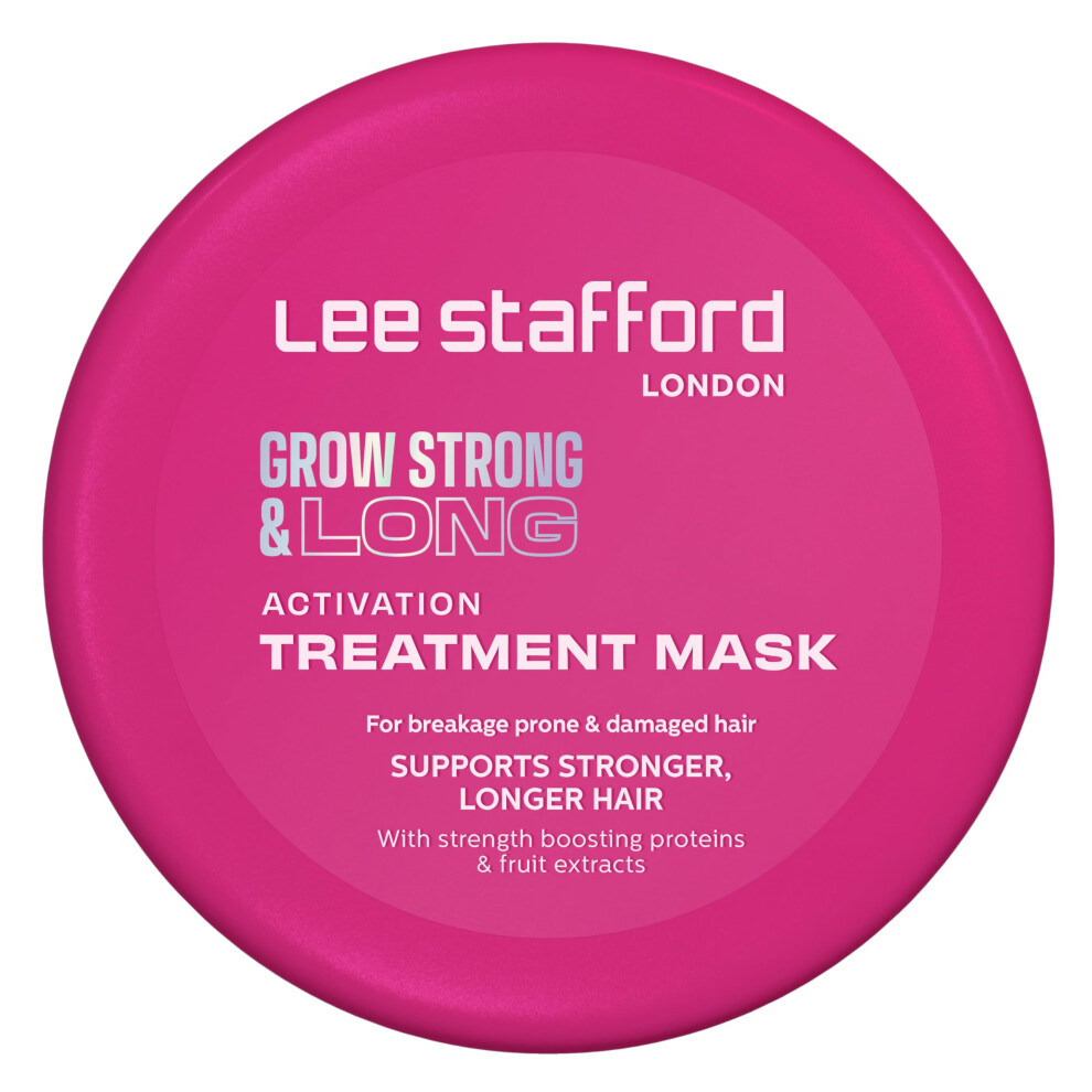 Lee Stafford Hair Growth Mask | Grow Strong & Long Collection - Best Nourishing Treatment For Damaged, Dry Hair, Deep Conditioner Repair Pack With Cream
