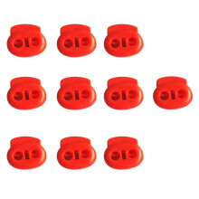 10 Pieces Plastic Bean String Cord Locks 2 Hole Toggle Spring Clasp St