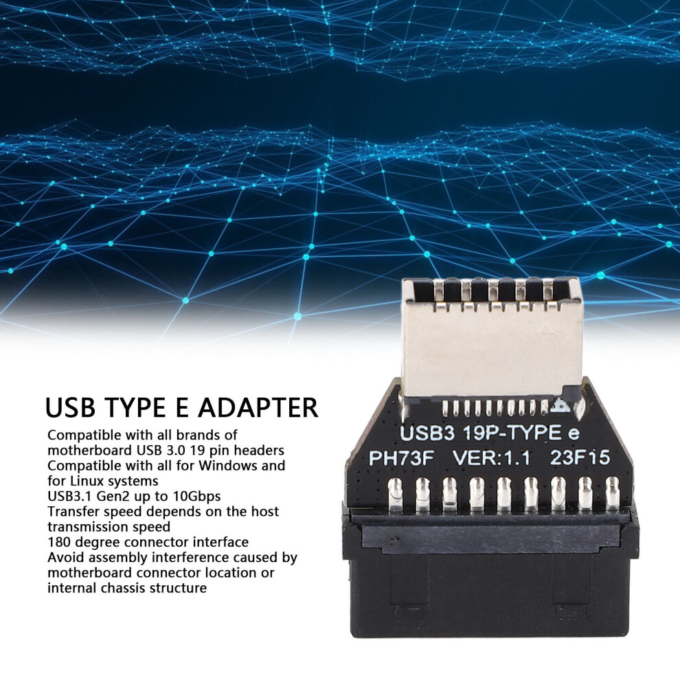 Usb 3.0 19P 20P To Type E Interface Adapter 7340572825247