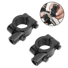 Motorrad-Rückspiegelhalter 2er Pack, 22 mm Gewindeklammeradapter M10, schwarz