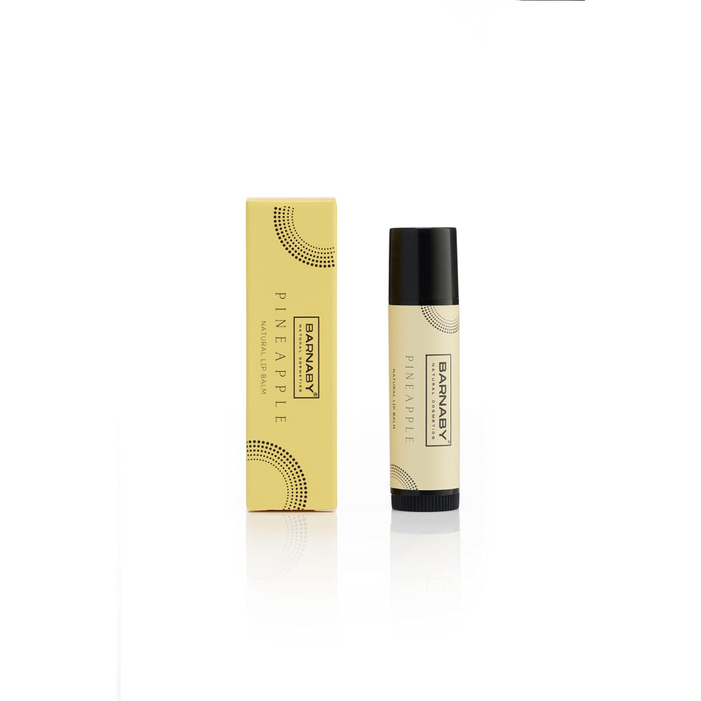 Barnaby Natural Cosmetics Pineapple Fruity Lip Balms - Natural Lip Balm, Moisturising Lip Care And Protection For Dry, Chapped Lips - Barnaby Skincare (Pineapple)
