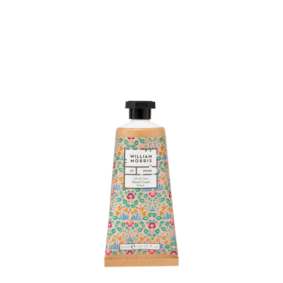 William Morris At Home Cream Hand 50Ml, Enriched With Shea Butter, Floral Fragrance With Cedarwood, Pocket And Travel Size, Vegan And Cruelty Friendly, Aloe And Lime,