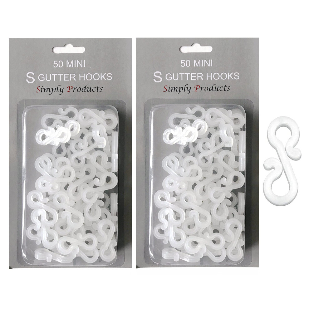 Christmas S Mini Gutter Hooks Weatherproof Plastic For Hanging String Lights/Rope Lights Gutter Clips (Clear)Â¦ (Pack Of 100) 9504425362923