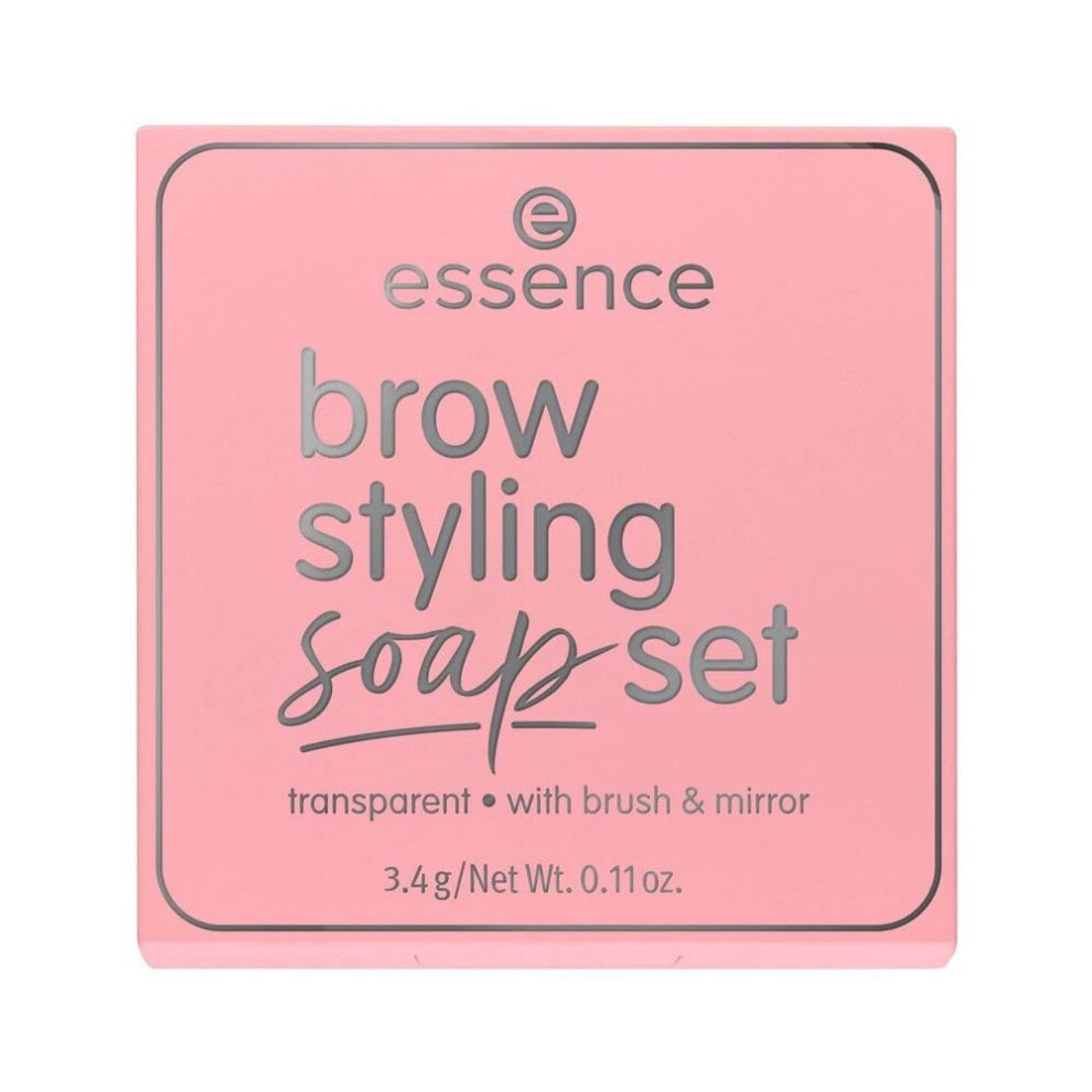 Essence Brow Styling Soap Set, Eyebrows, Transparent, Fixing, Instant Result, Long-Lasting, Intense, Natural, Vegan, Microplastic Particles Free,