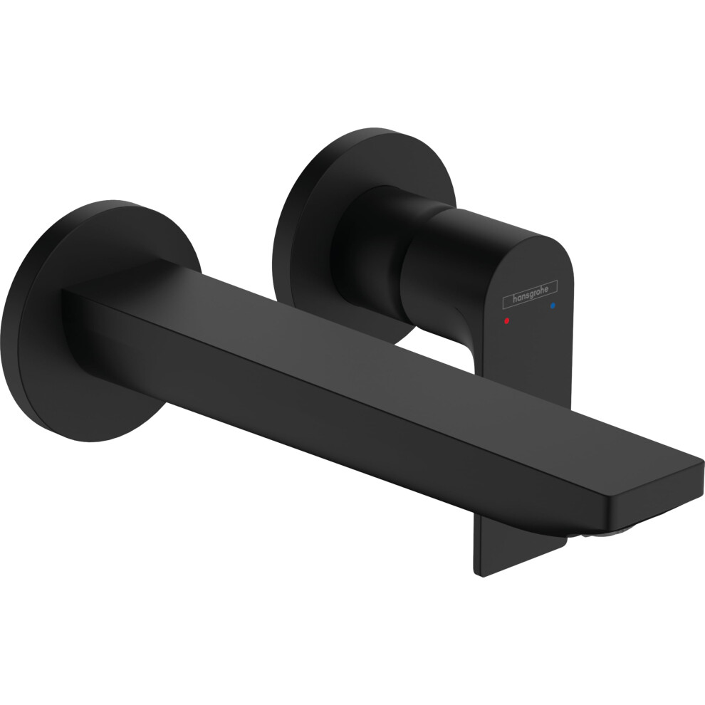 Hansgrohe Rebris E Basin Mixer Tap For Concealed Installation Wall-Mounted With Spout 20 Cm, Matt 72568670 Black